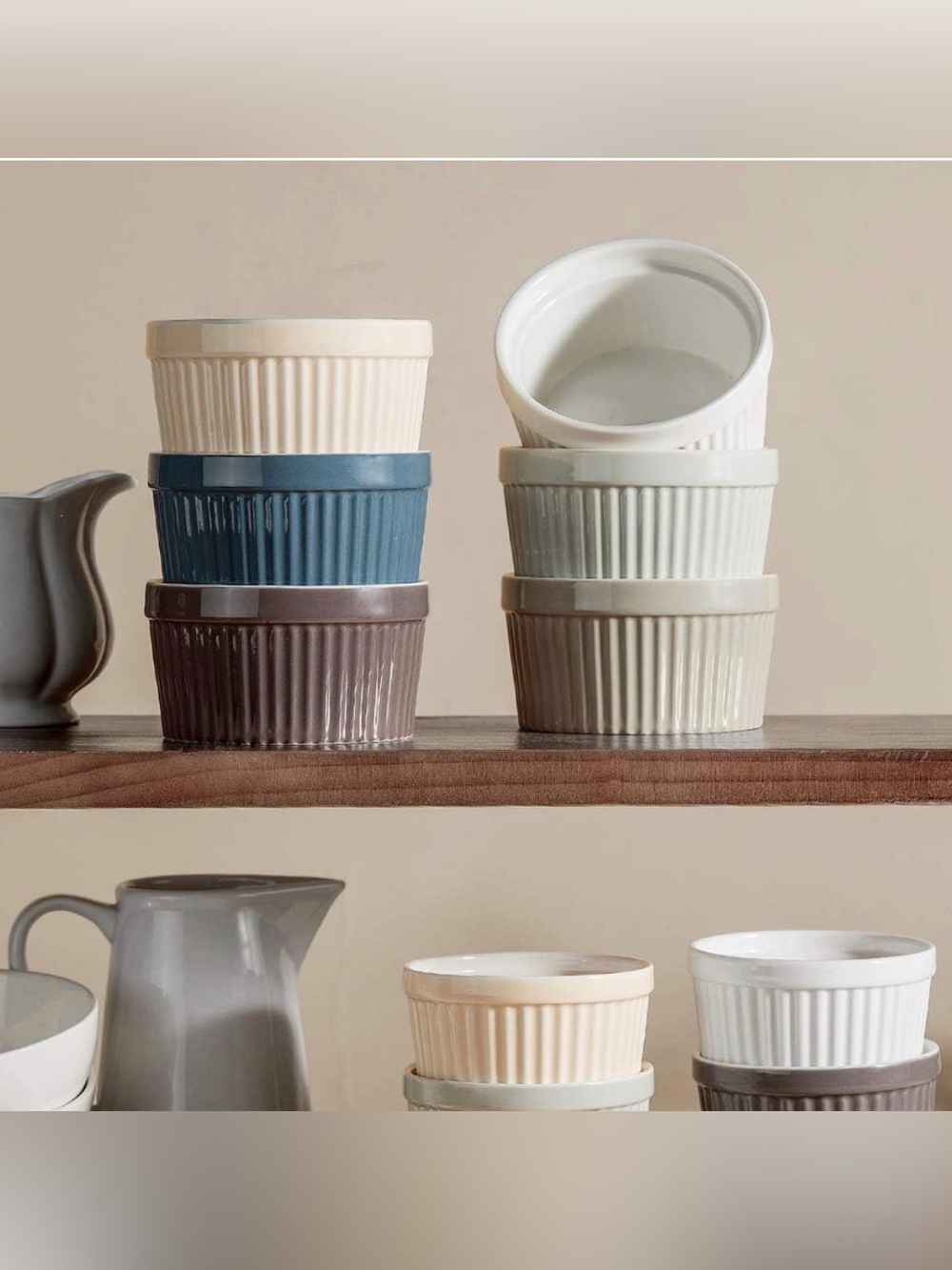 NEW DOWAN Ramekins - Set of 6 Oven-Safe Porcelain Ramekins, 4oz - Picture 8 of 8